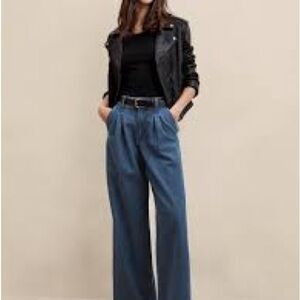 SOLD Banana Republic Blue Wide-Leg Pants
